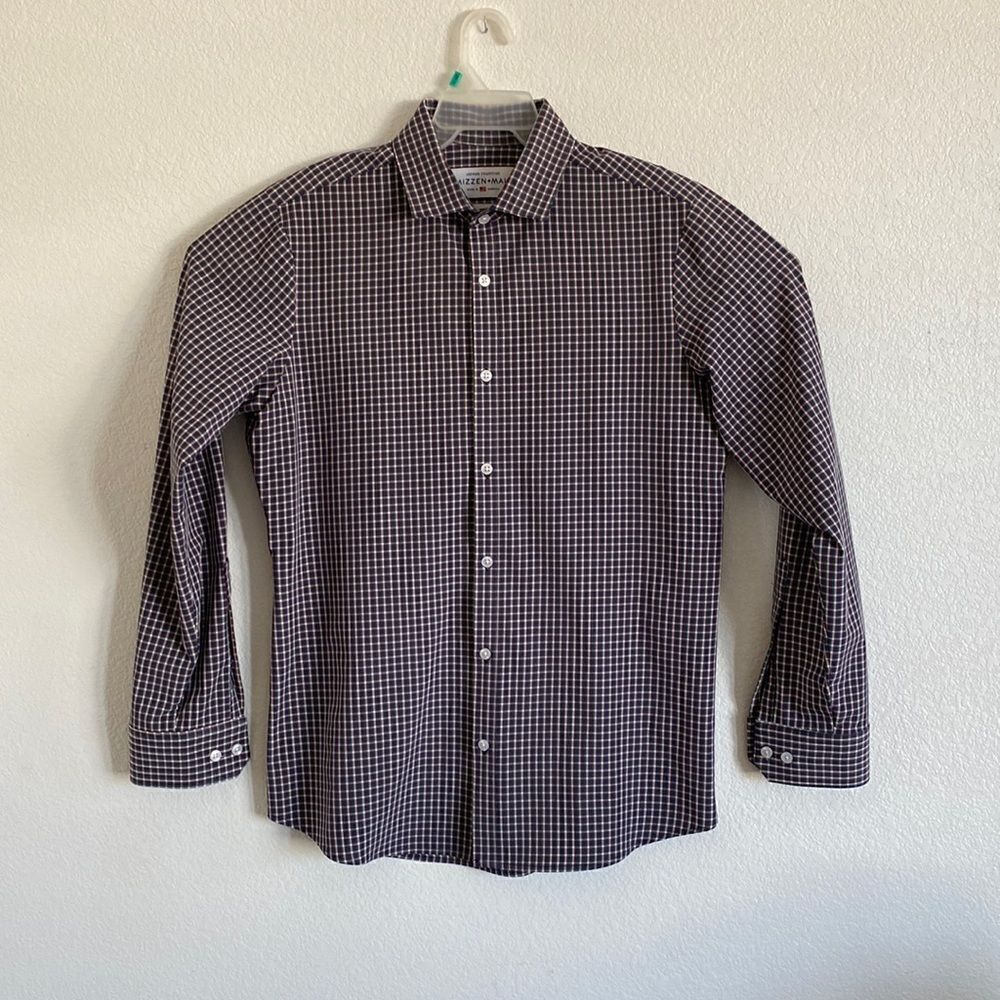 MIZZEN+MAIN Leeward Collection Men’s Wrinkle Resistant, 4 Way Stretch Shirt L